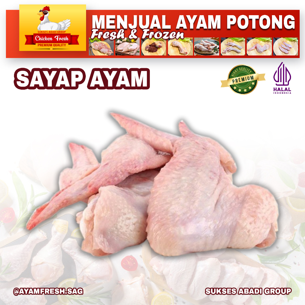 

Sayap Ayam / Sayap Ayam Broiler Frozen / Beku Kemasan 500gr