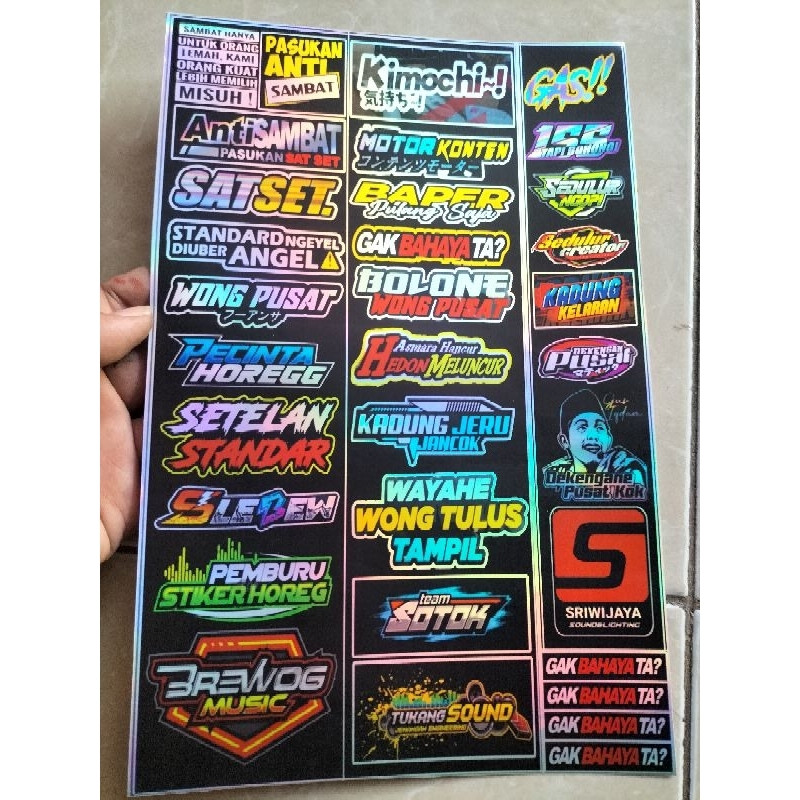 

STIKER KATA KATA | STIKER PACK | STIKER 1 LEMBAR | STIKER HOLOGRAM