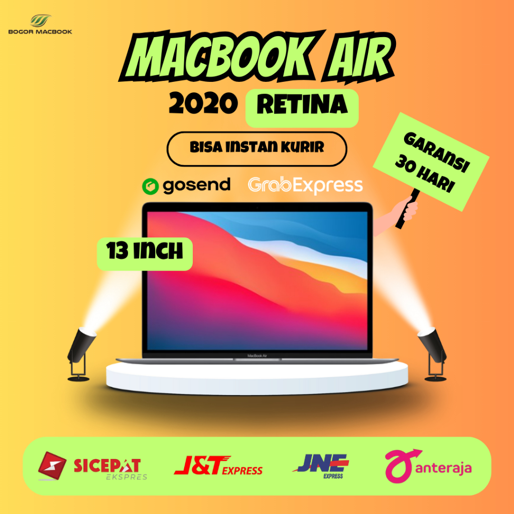 MacBook Air Retina 13 inch 2020 intel core i3/i5 ssd 128gb/256gb/512gb Second BISA COD