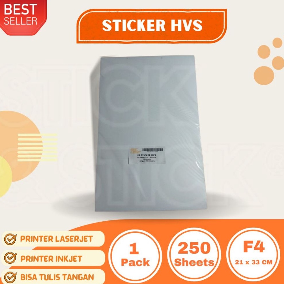 

FOLIO F4 STICKER HVS DOFF ULTIMATE QUALITY 25 LEMBAR Q87YQ5887