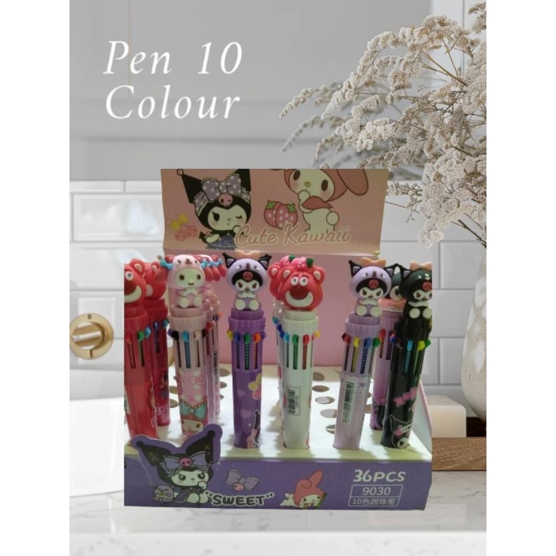 

[nazea stuf] Pen cetek Pen 10 warna pen karakter murah