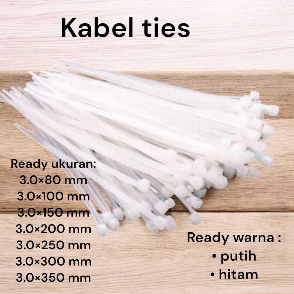 

kabel ties, cable ties 10 cm, 15, 20 , 25, 30, 35, tali pengikat, tie