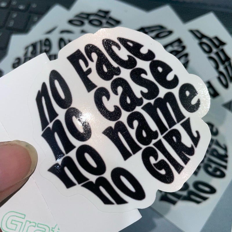 

sticker|stiker no face no case no name no girl 033