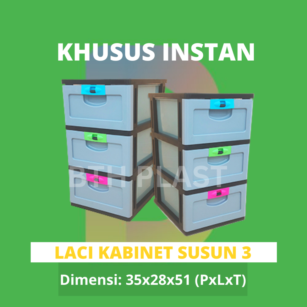 LACI KABINET SUSUN 3 - Lemari Laci Plastik / Lemari Susun Furniture / Laci Susun