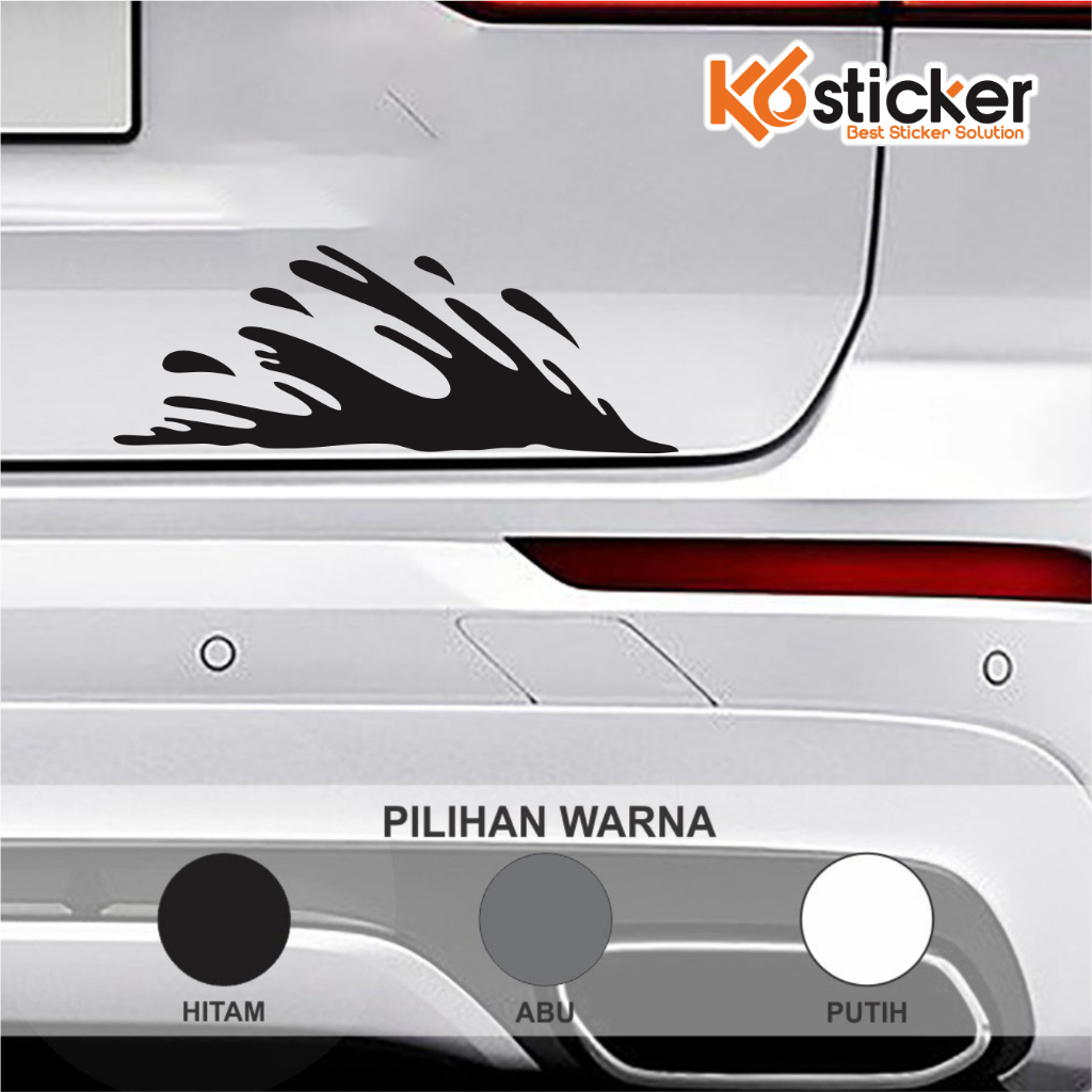 Stiker Mobil Splash Cipratan Lantai Kiri Stiker Cutting Sticker Body Mobil Stiker Variasi Mobil