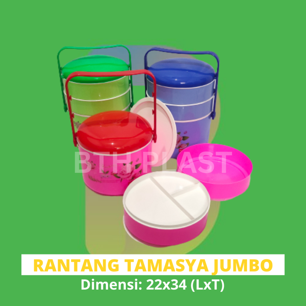 RANTANG TAMASYA JUMBO / Rantang Susun Plastik / Tempat Bekal Makan / Rantang Piknik Besar