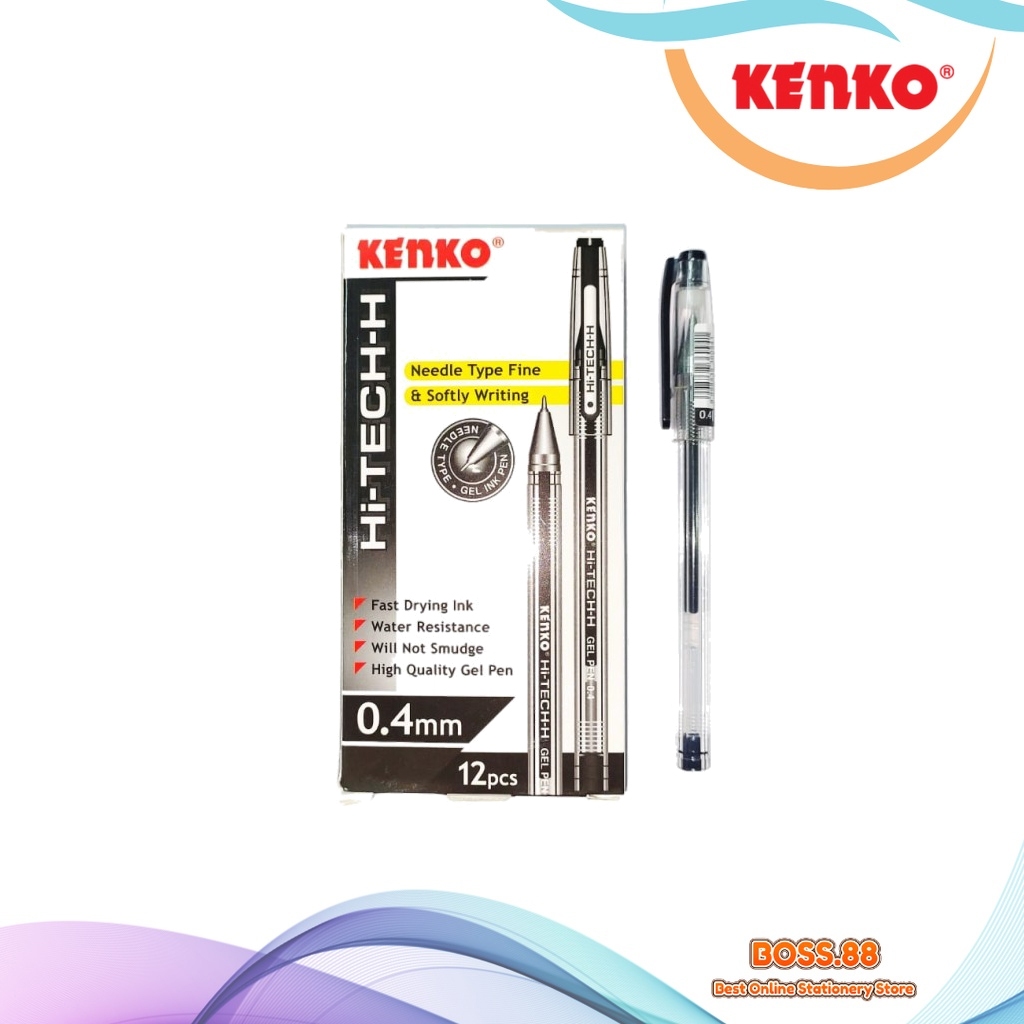 

GEL PEN / PULPEN GEL KENKO HI TECH 0.4 (12 PCS)