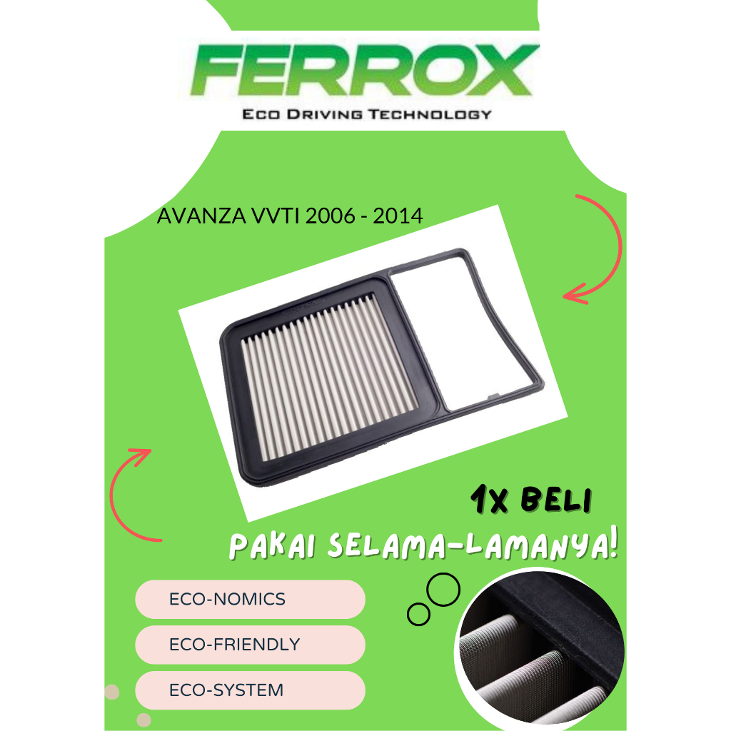 FERROX Filter Udara Avanza VVTi Toyota (2006-2014) ferrox filter udara mobil avanza original