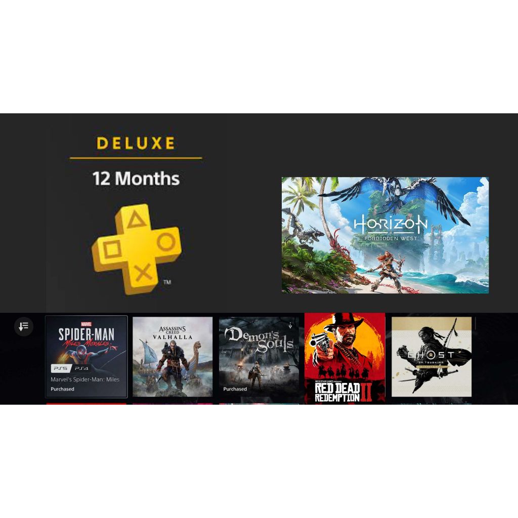 Playstation Plus PS PLUS Deluxe 1 tahun PS4 PS5