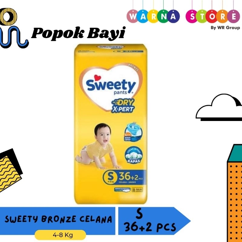 Sweety Bronze Pants S 36+2 / Sweety Bronze S38  / Sweety Bronze S 38 / Popok Celana Bayi