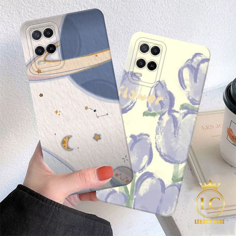 Case For Oppo A54 - A55 Terbaru - Casing Oppo A54 - A55 - Fashion Case BUNGA [B2.01] - Kesing Hp - S