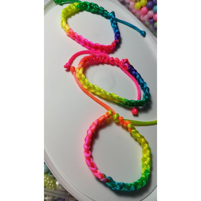 Gelang Tali Kepang Rainbow Handmade