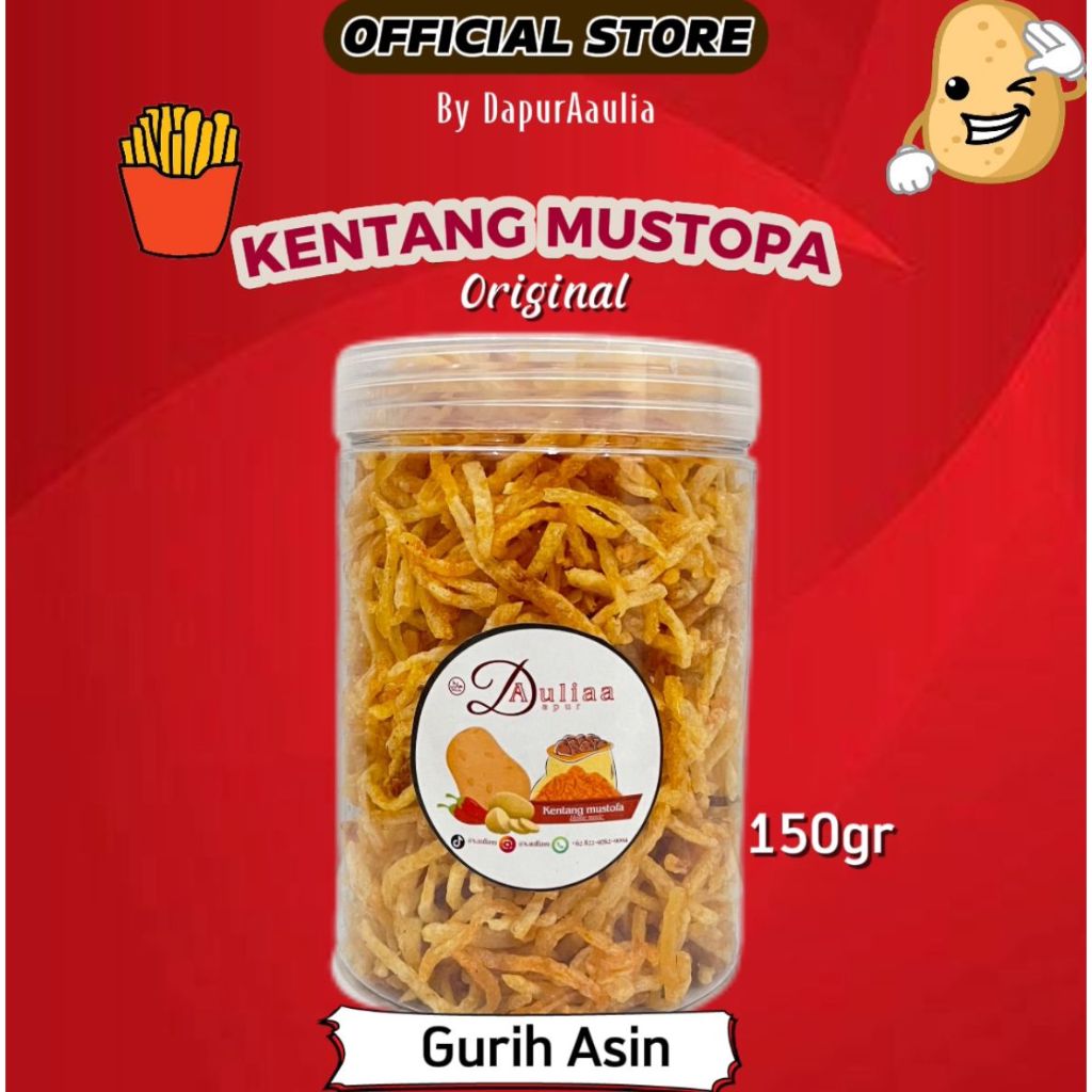 

Kentang mustofa DapurAuliaa toples 750ml asin gurih enak kriuk