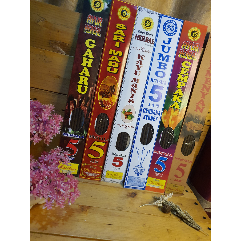 Dupa Harum Putri Bulan Dupa Putri Bulan Dupa Stik Menyala 5 Jam Isi 5 Stik