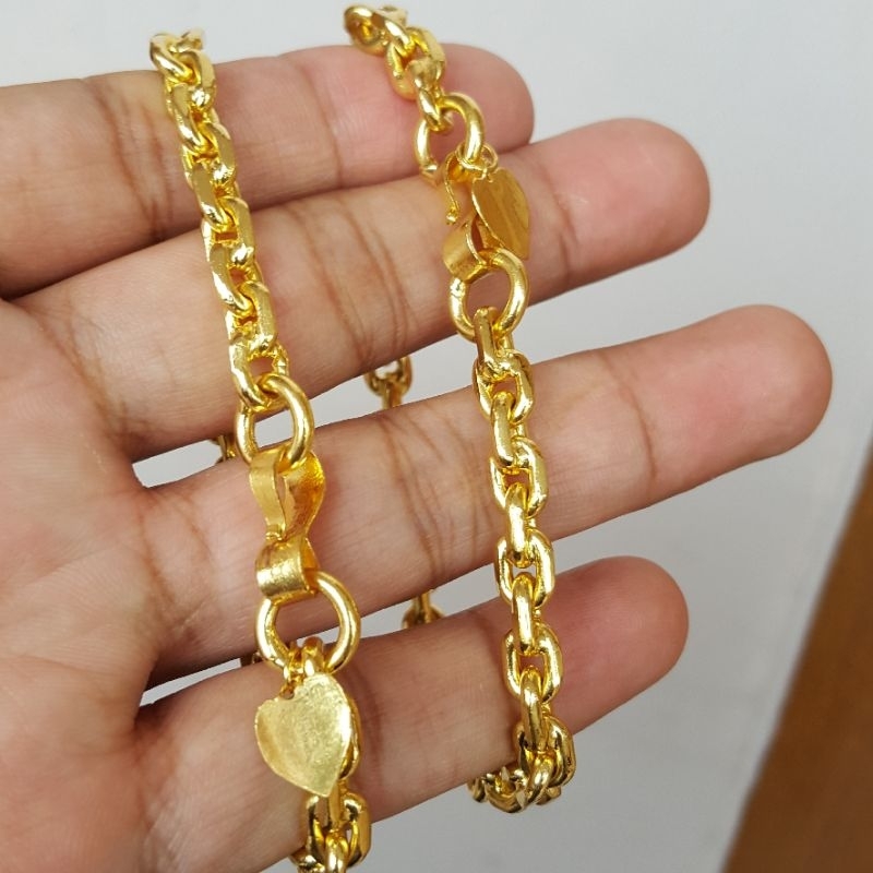 Gelang Rantai Nori Gold Lapis Emas
