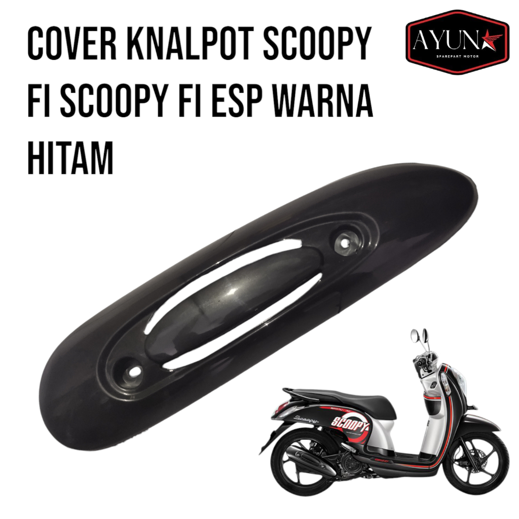 Cover knalpot scoopy fi scoopy fi esp hitam cover pelindung knalpot scoopy fi esp 2013 - 2016