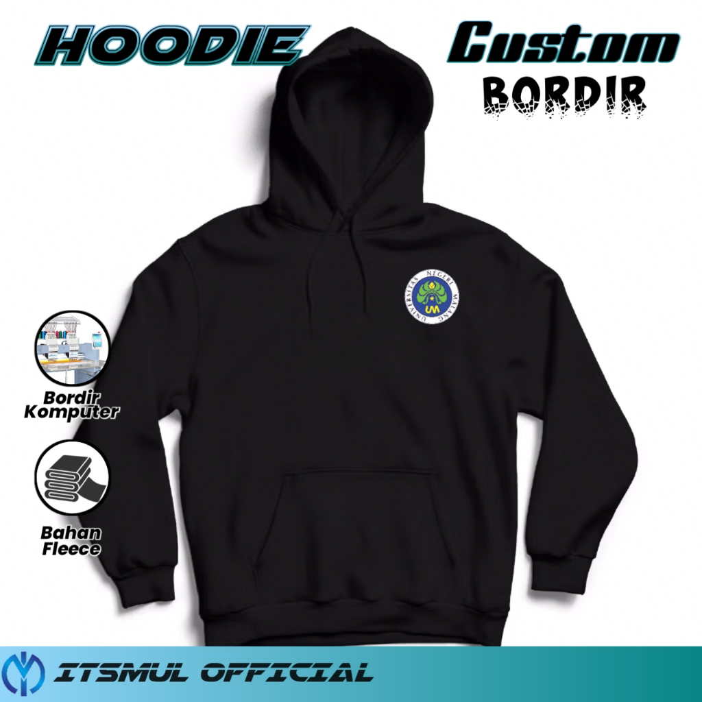 Hoodie Universitas Negeri Malang Bordir Jaket UNM Malang
