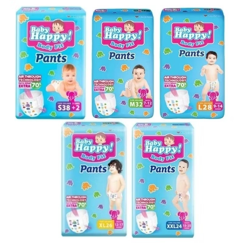 Pampers baby happy pants blue / pampers bayi pants / size S M L XL XXL