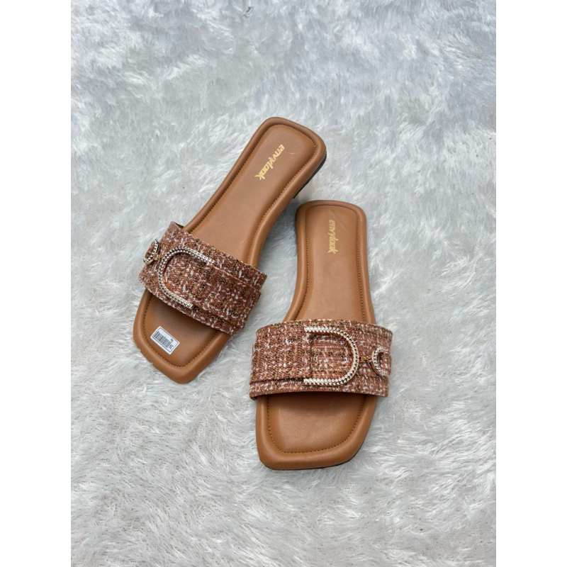 Sendal Flat Wanita Kokop Rajut / Sendal teplek Wanita Terbaru