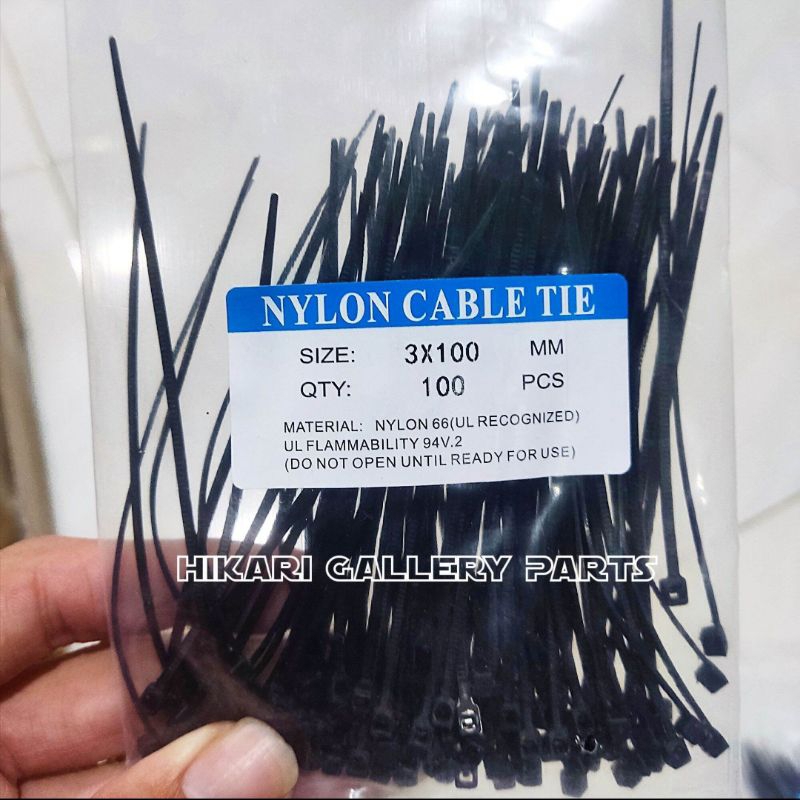 

[100Pcs] Tali Serot 2.5mm x 100mm Putih Cable Tie / Kabel Ties Nylon 1 bungkus 100pcs Murah Meriah