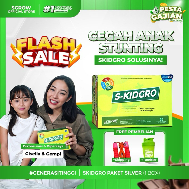 

S-KIDGRO Peninggi Badan Terbaik Untuk Anak - 10 Sachet S-KIDGRO