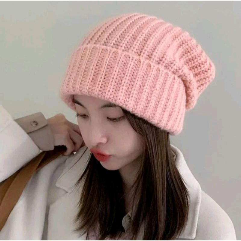 Topi Kupluk Rajut Fuji /Topi Kupluk Winter  Pria Wanita Dewasa Bahan Rajut premium hangat dan nyaman
