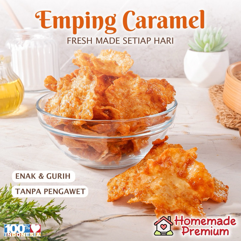 

emping caramel terenak pakai emping aceh asli