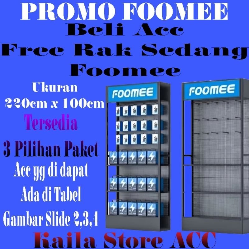 Foomee Promo Free Rak Medium dan ACC Foomee , Beli Acc Gratis Rak Sedang Foomee