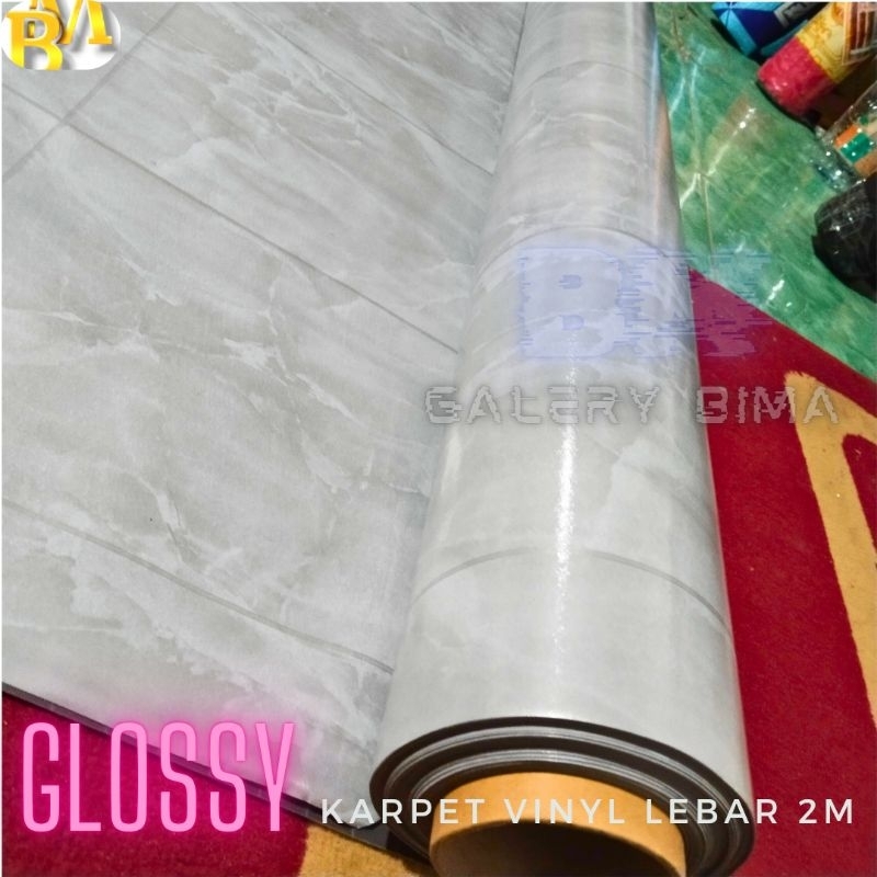 KARPET LANTAI KOREA VINYL GLOSSY LEBAR 2M | KARPET LANTAI METERAN/TEBAL