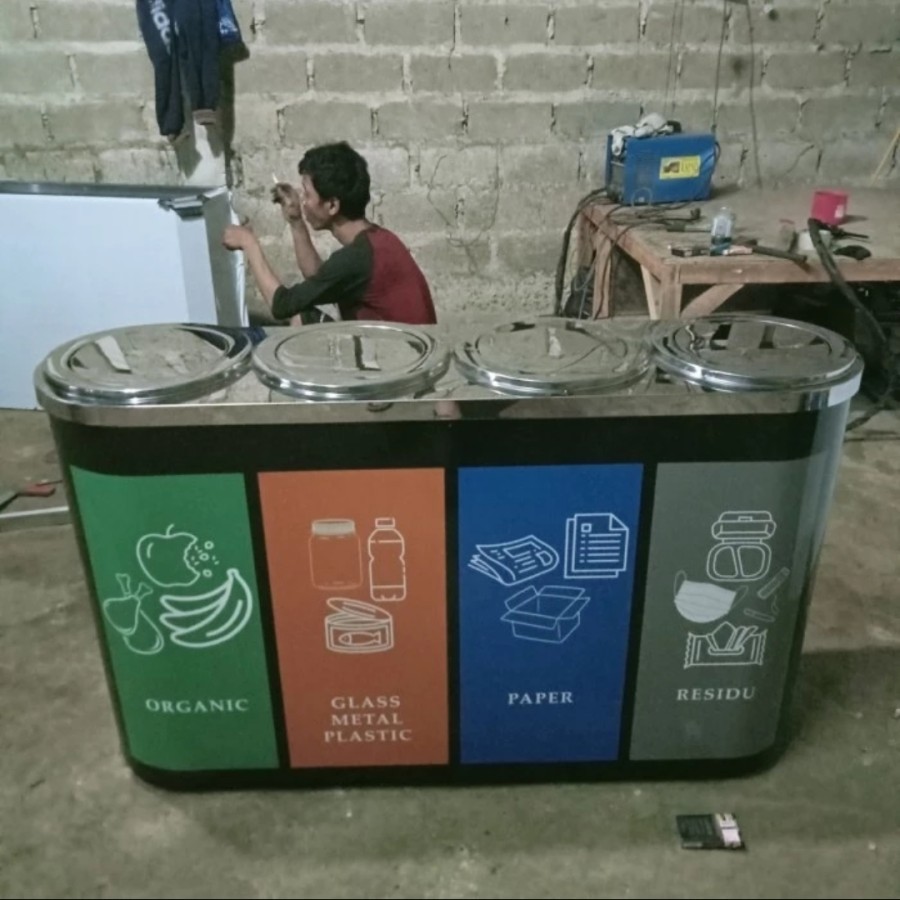tempat sampah kapsul 4in1 plat esser