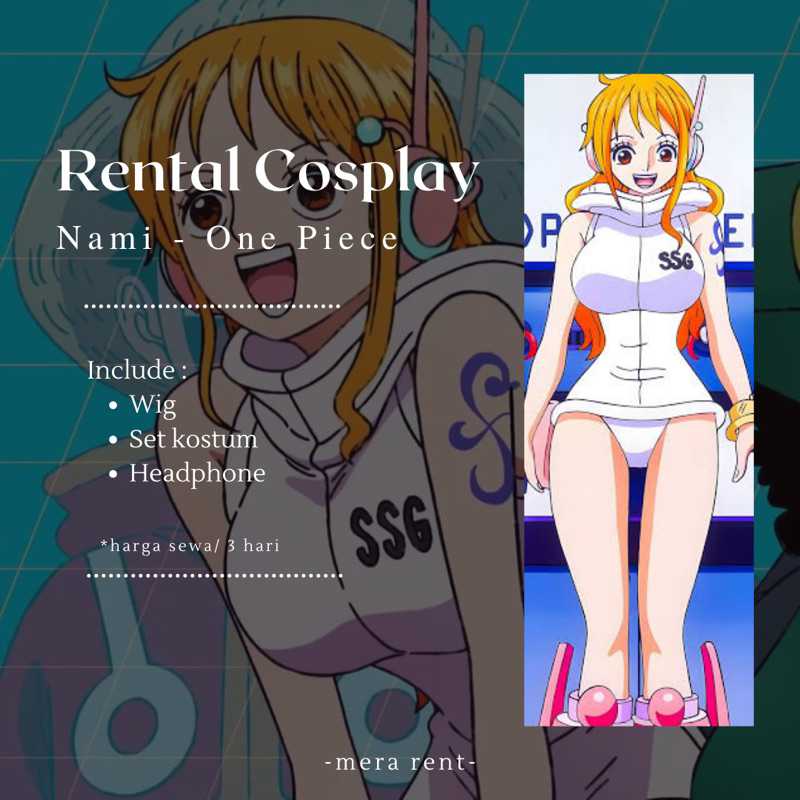 Rental Cosplay Nami Egghead one piece