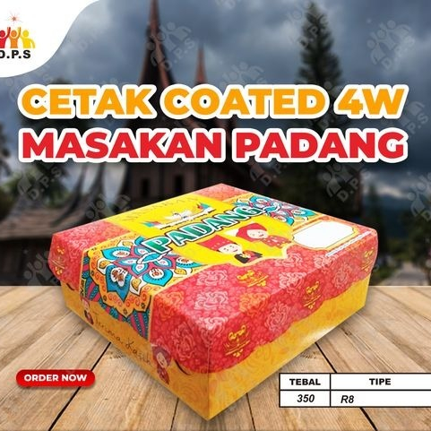 

Dus Nasi padang R8 / wadah kemasan Dus motif masakan padang uk 18 x 18 PER PACK