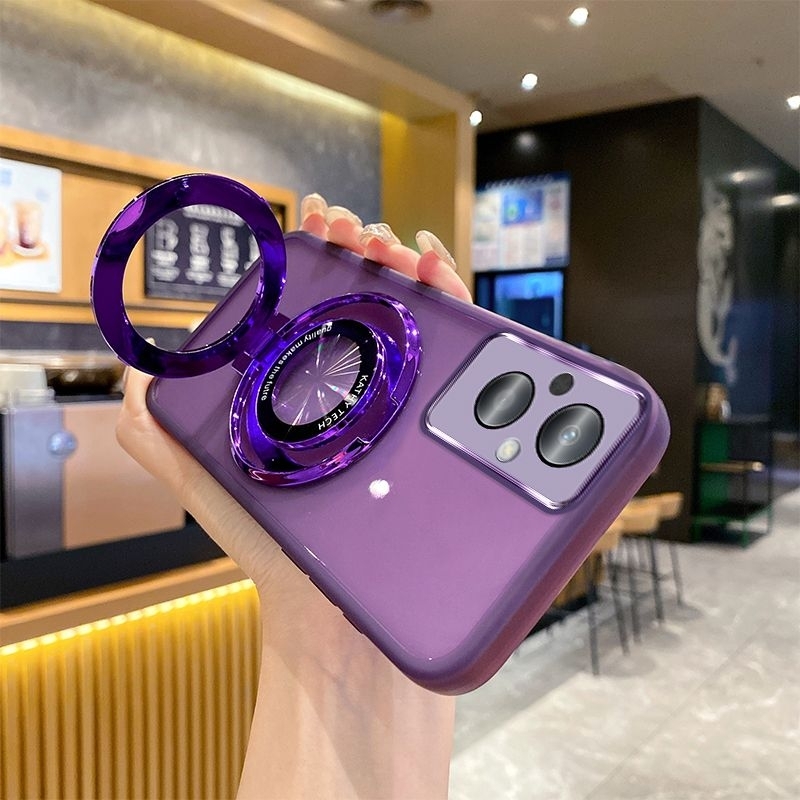 case silikon magsafe Reno 7 Z 5G desigh magsafe kombinasi stand holder softcase Reno 7Z 5G