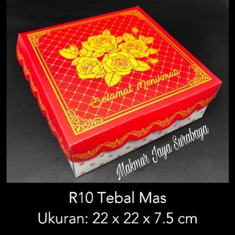 

Dus Nasi R10 Tebal Emas/Dus Nasi Motif 22x22x7.5/Dos Nasi Hajatan/Kerdus Nasi/Box Nasi/Dus Nasi 22x22 Motif/Dus R10 Motif