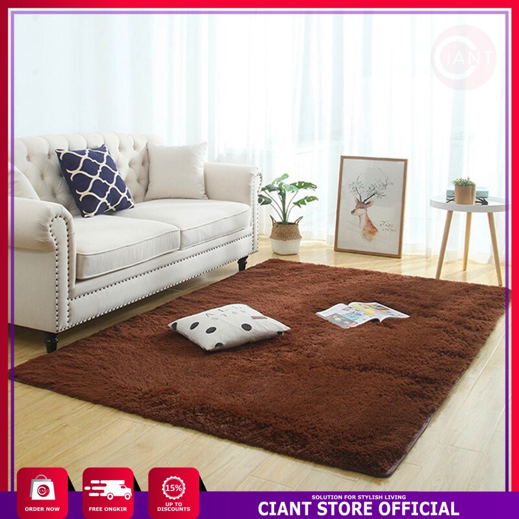 KARPET MATRAS KAMAR TIDUR RUANG TAMU BULU VELVET LEMBUT ANTI SLIP