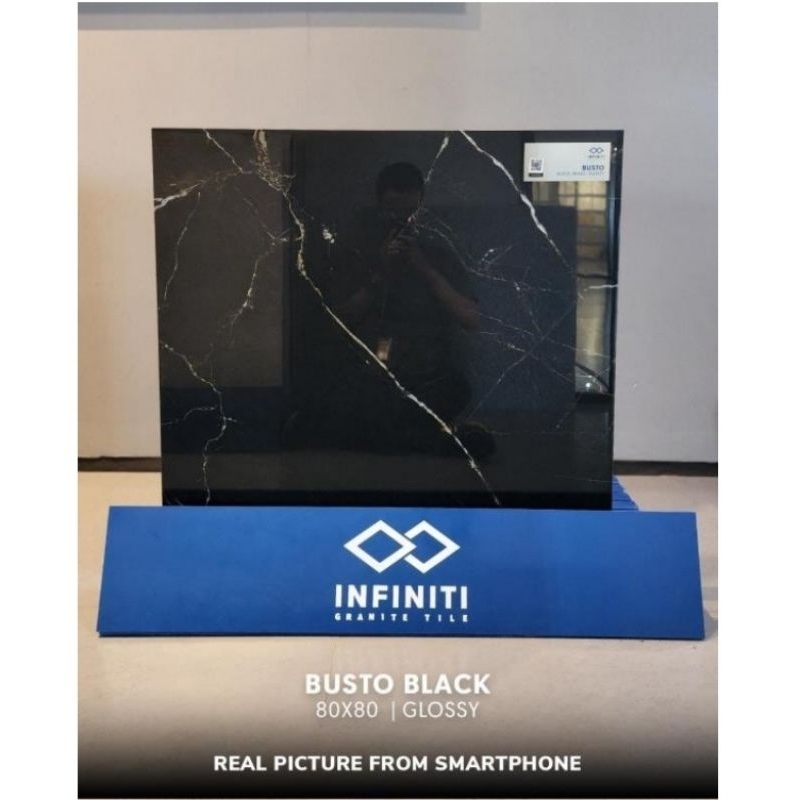 Granit Infiniti Busto Black 80x80 Glosy