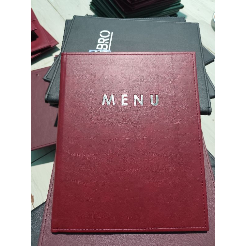 

beku menu resto kafe hotel logo embost ukuran A4