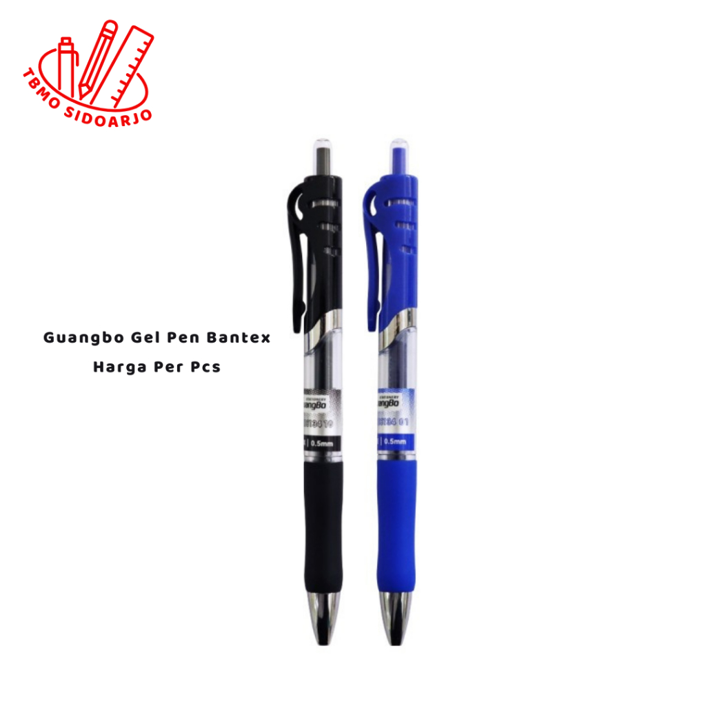 

TBMO Bantex GuangBo Gel Ink Pen Pulpen Cair Pena Gel Hitam Biru 0.5mm Per Pcs