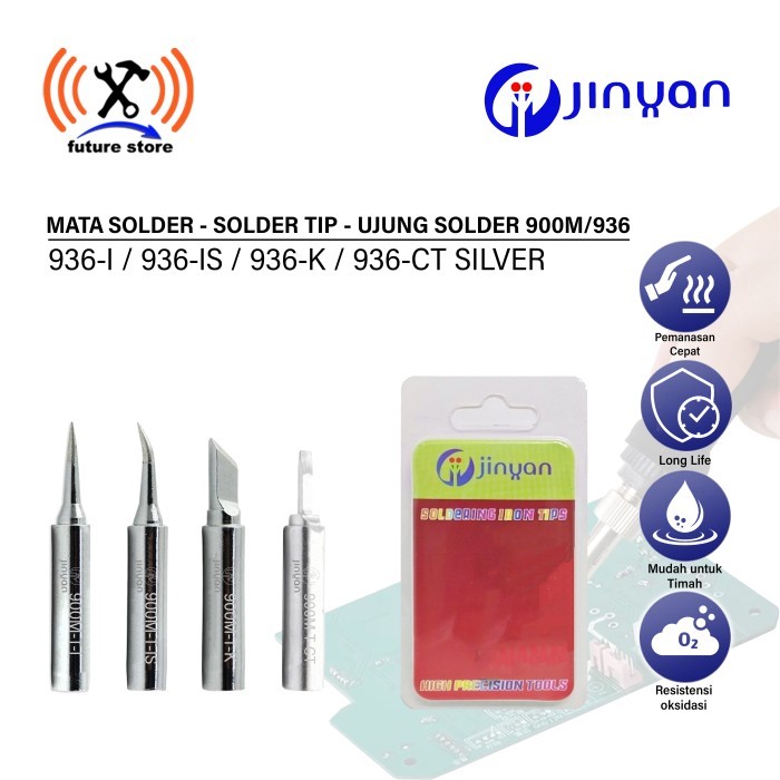 Jinyan 900M/936 Mata solder Lurus Bengkok Pisau Solder tip Pemanas Patri Ujung Solder Soldering kit 