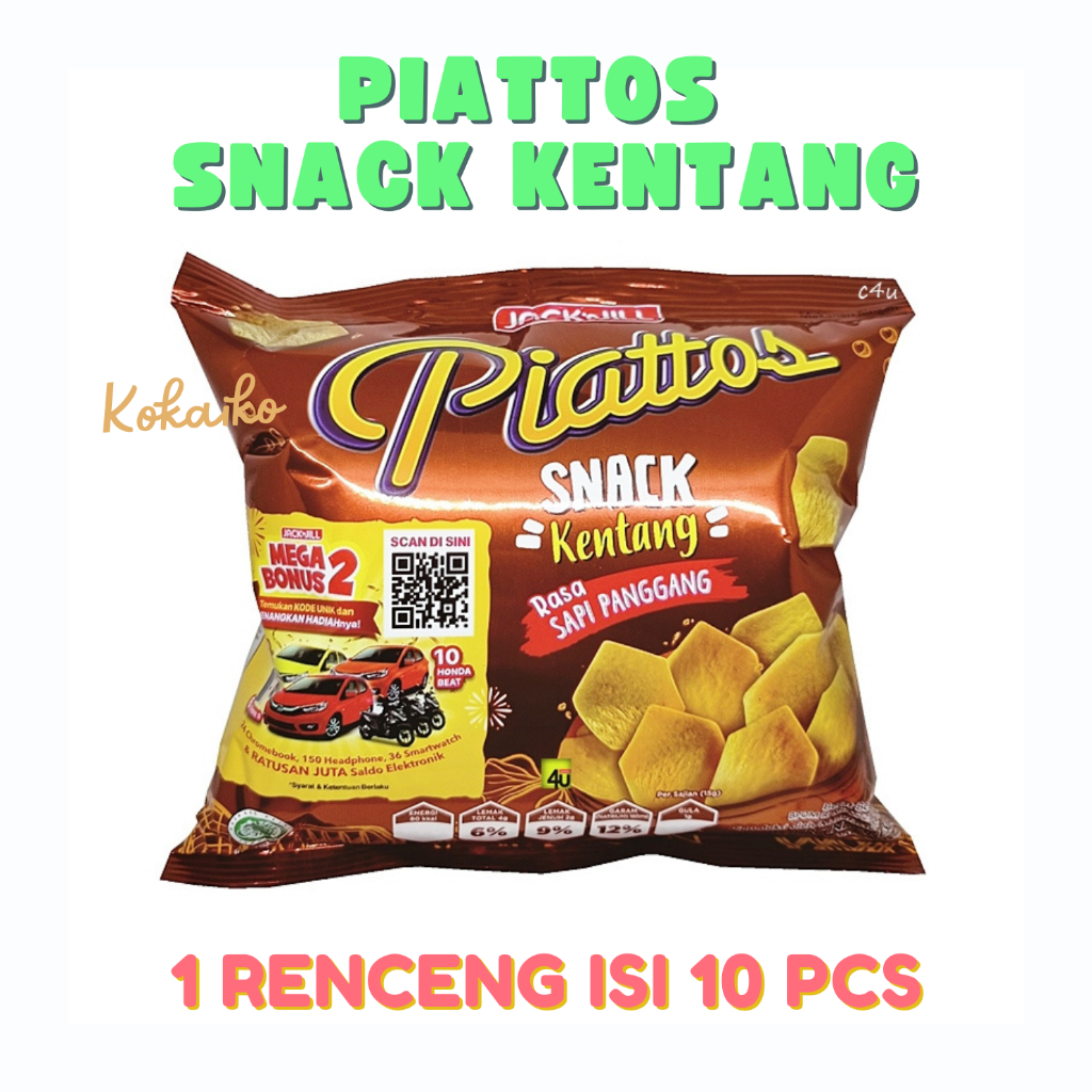 

Piattos Snack Kentang 15 gram 1 Renceng isi 10 pcs - Snack Kentang