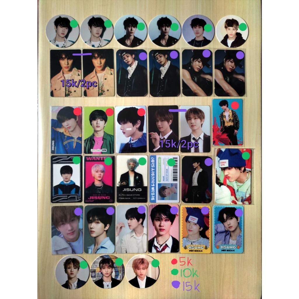 [BISA COD] photocard official pc jisung nct dream glimo hotsa candy laundry tincase blanc diva weboo