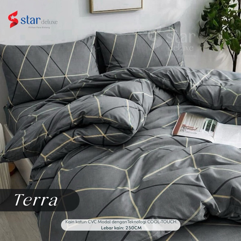 Bedcover Sprei Set Premium Star Deluxe Terra Deluxe Collection Termurah & Terlaris