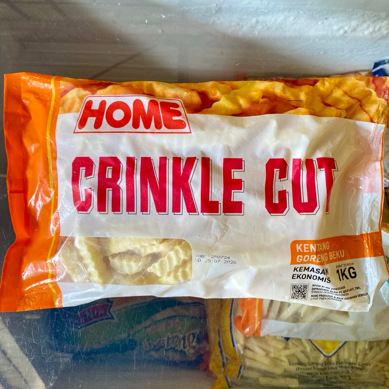 

Home Crinkle Cut Kentang Goreng Beku 1kg