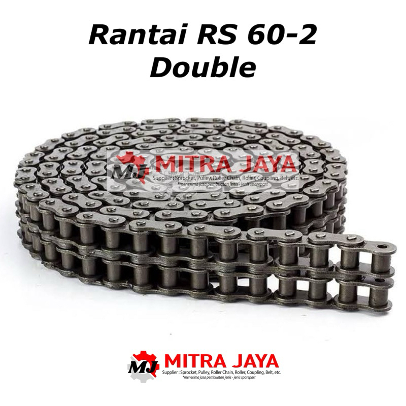 RANTAI SPROCKET DOUBLE RS 60 - 2 ROLLER CHAIN RANTE