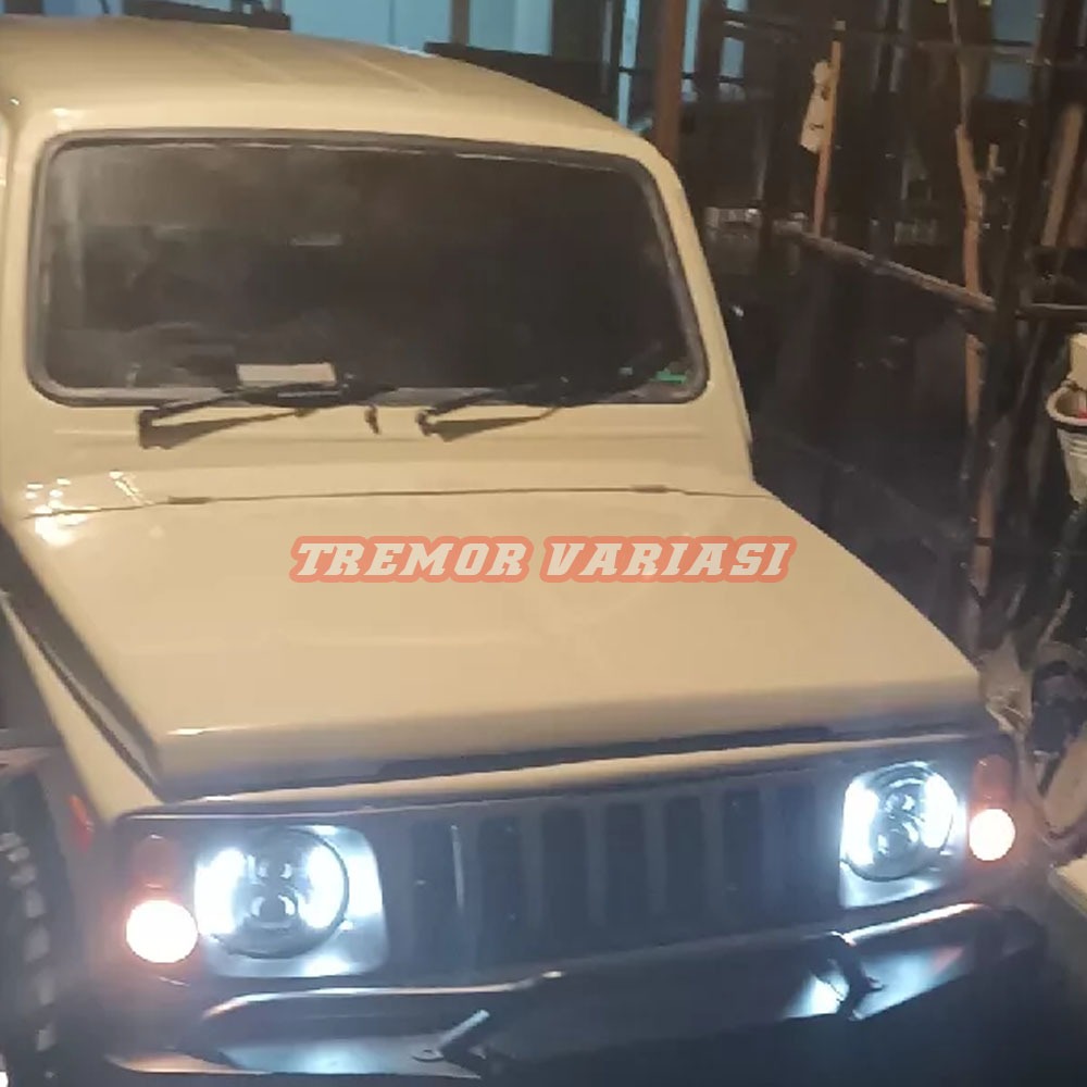 Lampu led daymaker jimny katana 7 inch list putih 1set kiri kanan