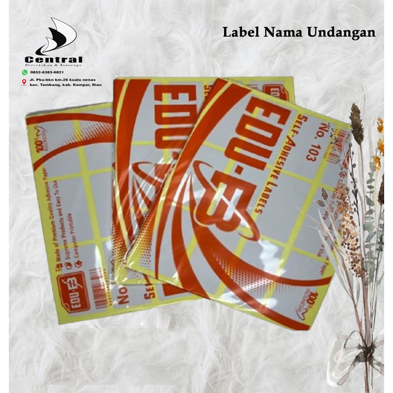 

label nama/ label nama undangan polos/ self adhesive nama