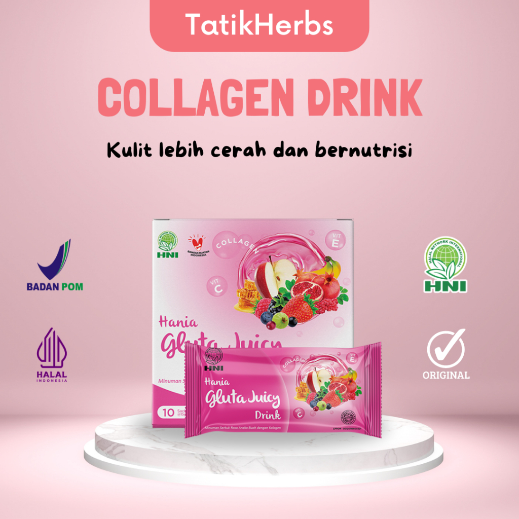 HNI - Minuman Kolagen Hania Gluta Juicy Collagen Drink 10 sachets @15 gram