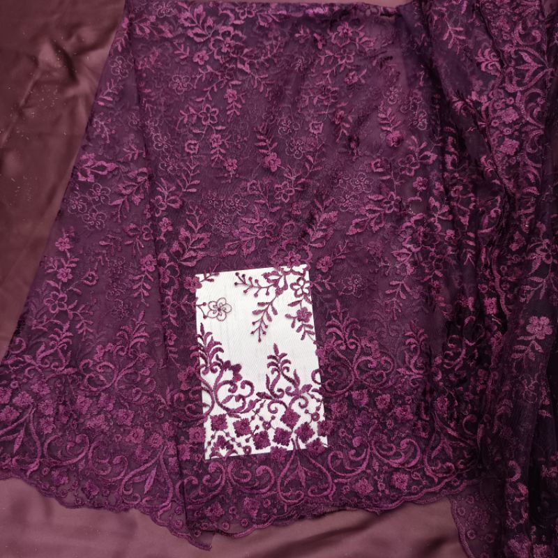 PROMO MURAH Kain tille akar bordir / bahan brokat akar