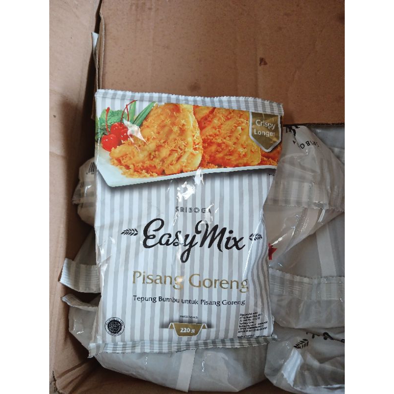 

Tepung Easymix Sriboga Tepung Bumbu Tempura Pisang Goreng Kentucky Serbaguna 220gr