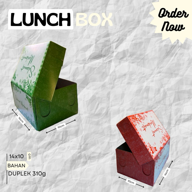 Lunch Box Paper Cetak Motif / Paper Lunch Box   / Kemasan Makanan / Dus Kemasan Makanan/ Dus Snack 3